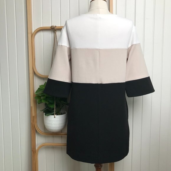 Shona Joy Tri-Colour Band Short Sleeve Dress - Picture 6 of 8